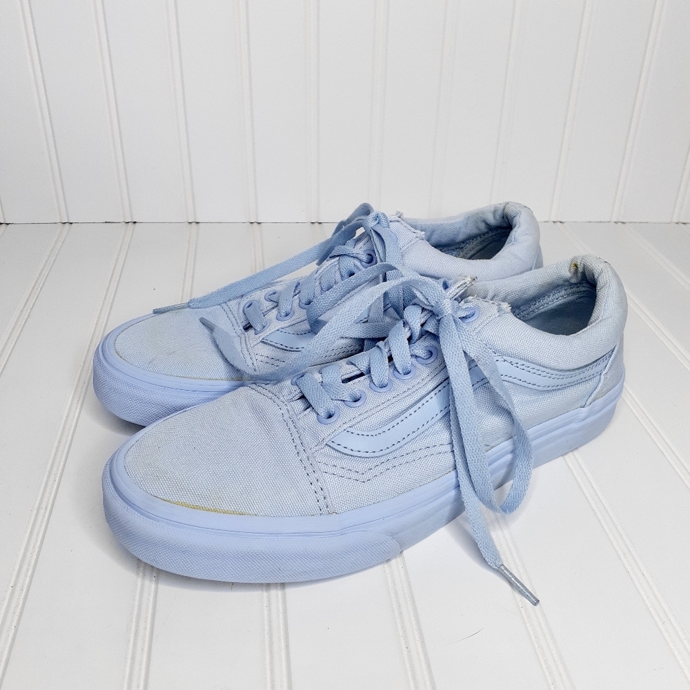 Vans 721278 Off The Wall blue Leather Low Sneakers Unisex Men’s Size 7 W…